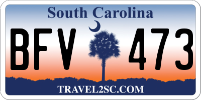 SC license plate BFV473