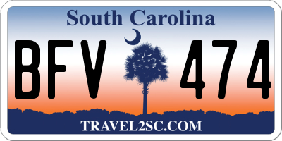 SC license plate BFV474