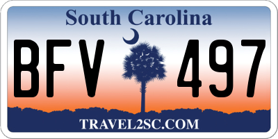 SC license plate BFV497