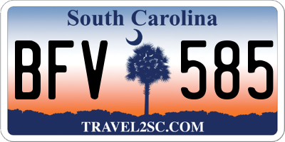 SC license plate BFV585