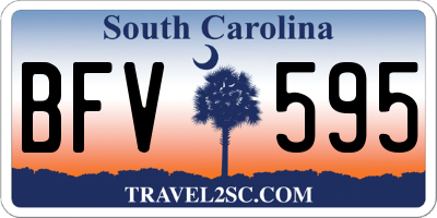 SC license plate BFV595