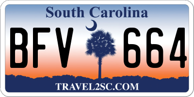 SC license plate BFV664