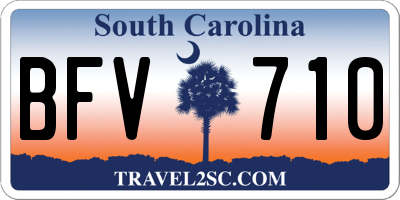 SC license plate BFV710