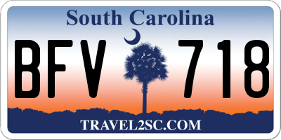 SC license plate BFV718