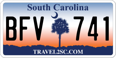 SC license plate BFV741