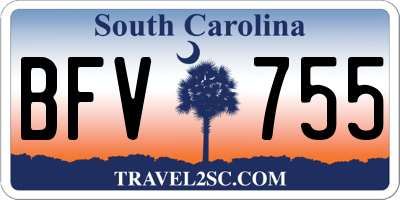 SC license plate BFV755