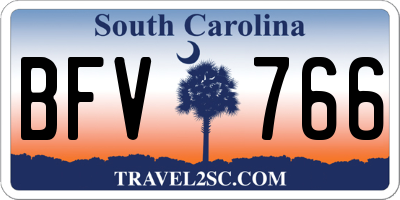 SC license plate BFV766