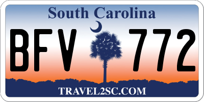 SC license plate BFV772