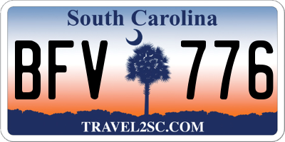 SC license plate BFV776