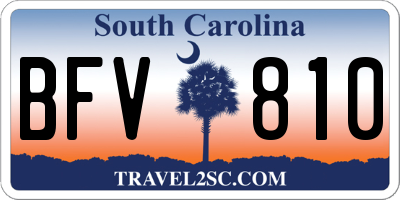 SC license plate BFV810