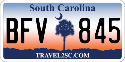 SC license plate BFV845