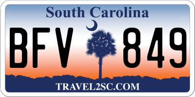 SC license plate BFV849