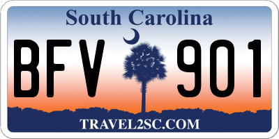 SC license plate BFV901