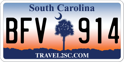 SC license plate BFV914