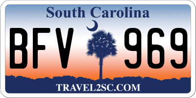 SC license plate BFV969