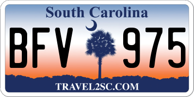 SC license plate BFV975