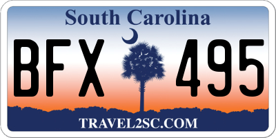 SC license plate BFX495