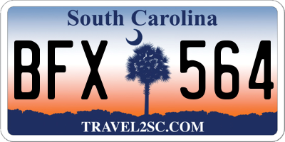 SC license plate BFX564