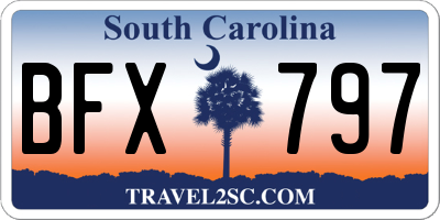 SC license plate BFX797