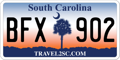 SC license plate BFX902