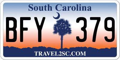 SC license plate BFY379
