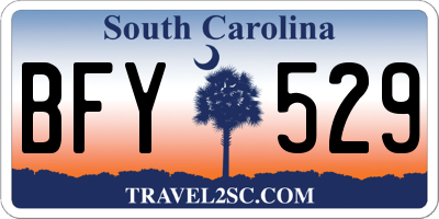 SC license plate BFY529