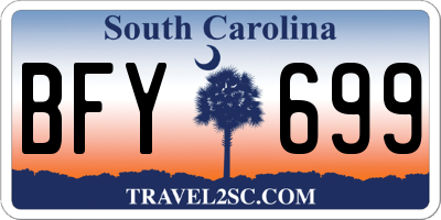 SC license plate BFY699