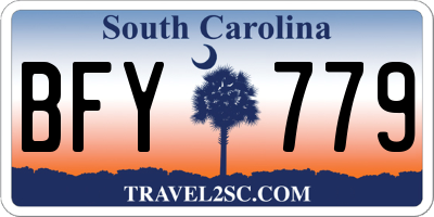 SC license plate BFY779