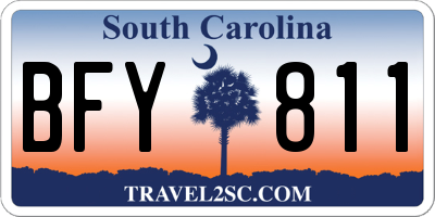 SC license plate BFY811