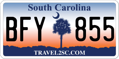 SC license plate BFY855