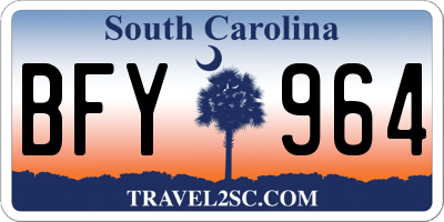 SC license plate BFY964