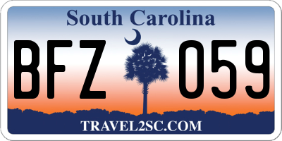 SC license plate BFZ059
