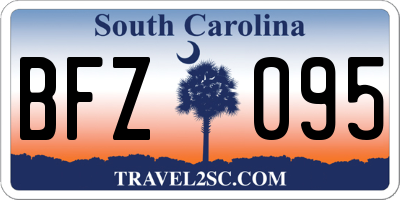 SC license plate BFZ095