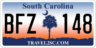 SC license plate BFZ148