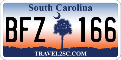 SC license plate BFZ166