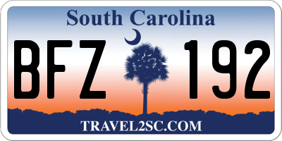 SC license plate BFZ192