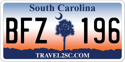 SC license plate BFZ196