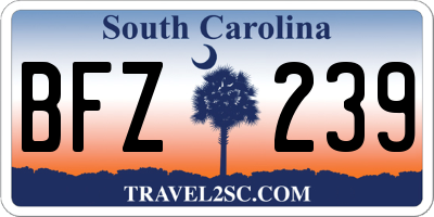 SC license plate BFZ239