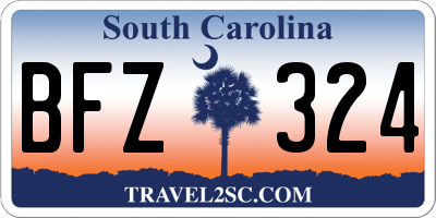 SC license plate BFZ324
