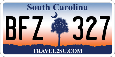 SC license plate BFZ327