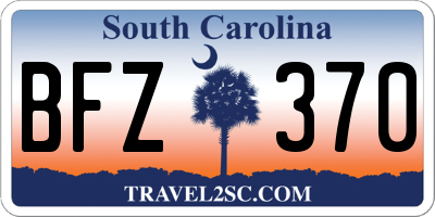 SC license plate BFZ370