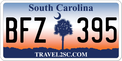 SC license plate BFZ395