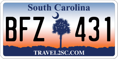 SC license plate BFZ431