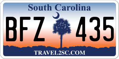 SC license plate BFZ435