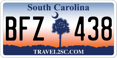 SC license plate BFZ438