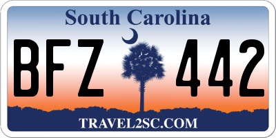 SC license plate BFZ442