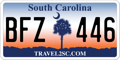 SC license plate BFZ446