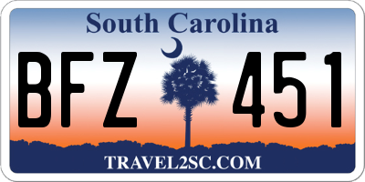 SC license plate BFZ451
