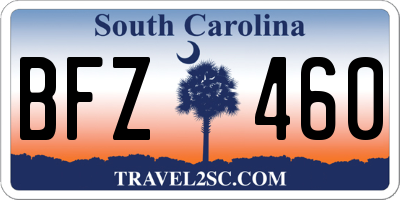 SC license plate BFZ460