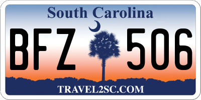 SC license plate BFZ506